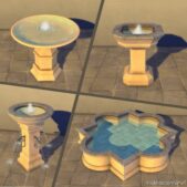 Sims 4 Object Mod: Fuvwara – Fountain SET (Image #6)