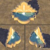 Sims 4 Object Mod: Fuvwara – Fountain SET (Image #7)