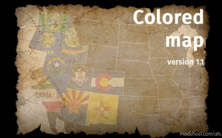 Colored Map V1.1 for American Truck Simulator