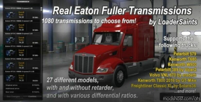 Real Eaton Fuller Transmissions [1.41 – 1.42] for American Truck Simulator