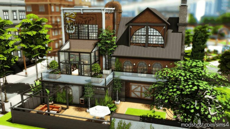 NY Industrial Loft – NO CC for The Sims 4