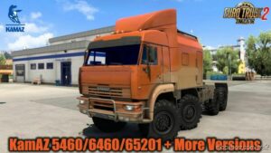 Kamaz 5460/6460/65201/65117/4326/65221/6350/43118 V7.4.1 for Euro Truck Simulator 2