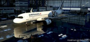 MSFS 2020 A32NX Livery Mod: A32NX Flybywire | Airbus A320Neo AIR France F-Hepg With Mask In 8K (Image #2)