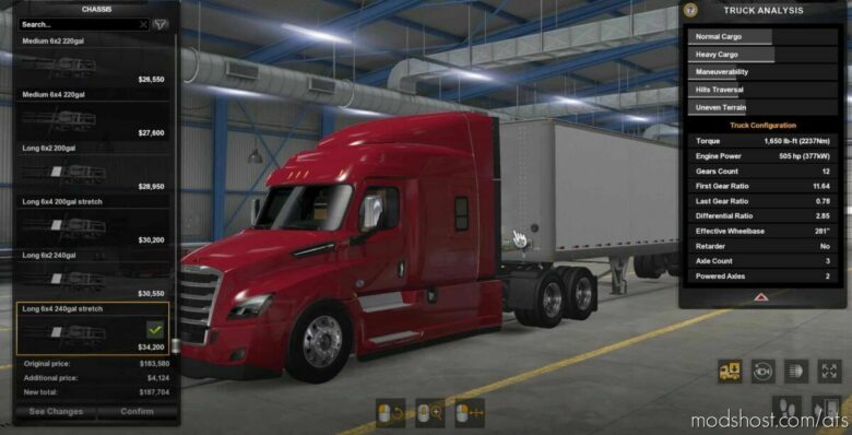 Freightliner Cascadia Parts Pack V1.0.3 for American Truck Simulator