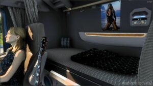 ETS2 DAF Mod: Beige Interior For DAF XG 2021 V0.8 (Image #7)