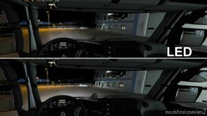 ETS2 Headlights Part Mod: Headlight Options (Led+Xenon) For NEW Light System V1.42A (Image #7)