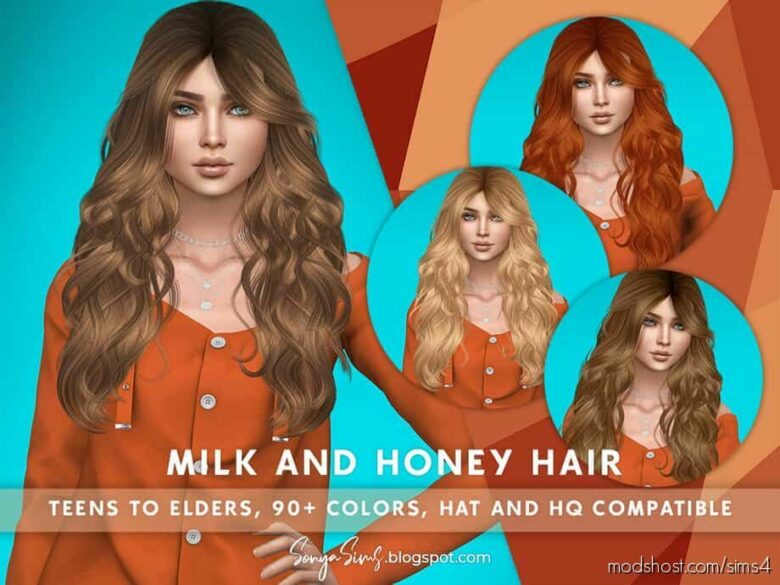 Milk And Honey Hair for The Sims 4