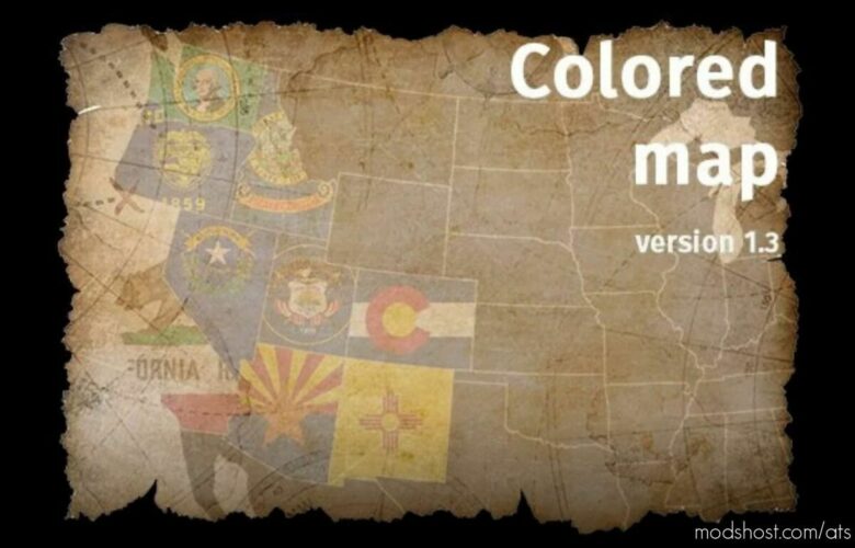 Colored Map V1.3 for American Truck Simulator