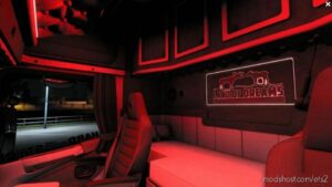 ETS2 Mod: RED LED Interior Lighting Tuning Mod 1.42 (Image #2)