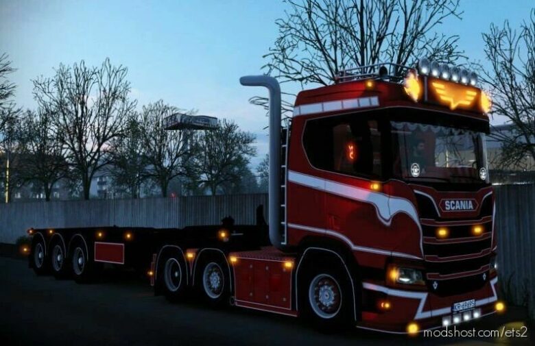 Scania Next GEN (R&S) Stainless Steel Straight Exhaust Pipe for Euro Truck Simulator 2