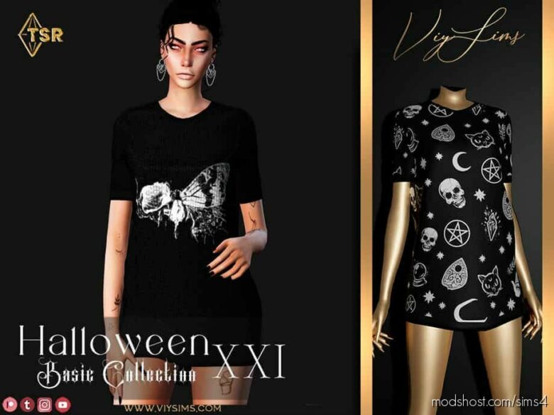 Halloween XXI – Long Shirt V.1 for The Sims 4