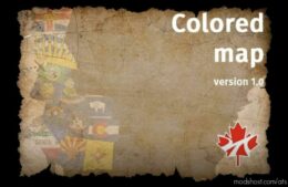 Colored Map For Promods Canada for American Truck Simulator