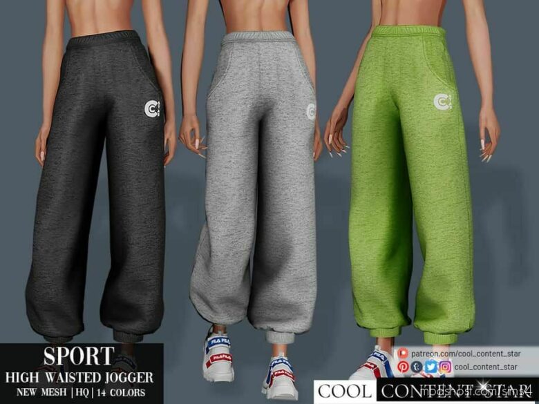 High Waisted Jogger for The Sims 4