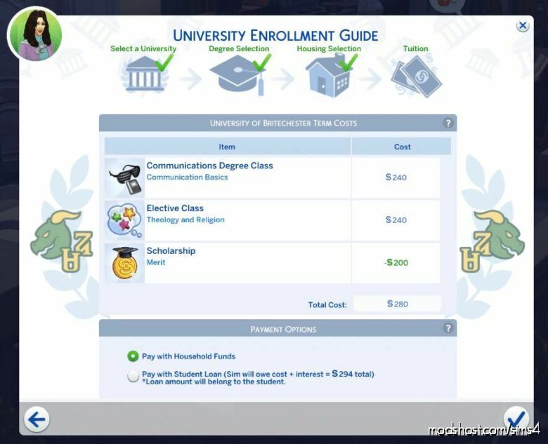 NEW University Electives Mod for The Sims 4