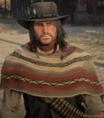 RDR2 Mod: RDR1 Short Mexican Poncho For Javier (Image #2)