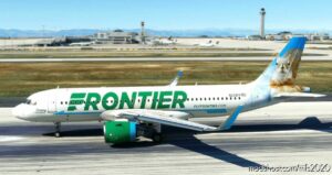 MSFS 2020 A32NX Livery Mod: Frontier Airlines(Sammy The Squirrel)N232Fr 8K (Image #2)