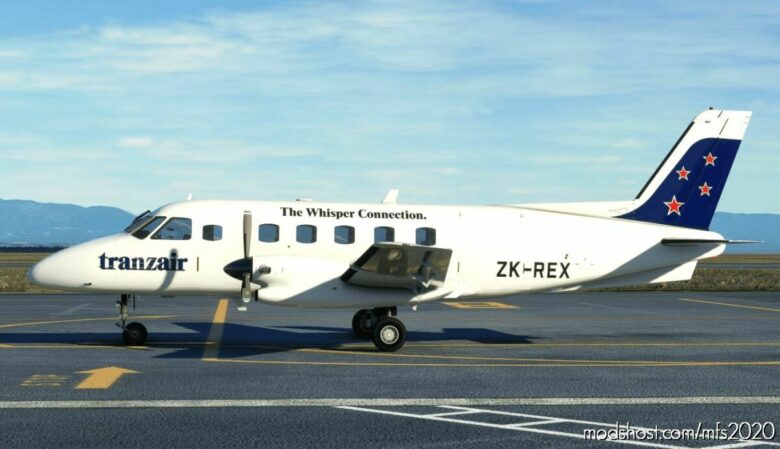 Nextgen Emb-110P1 Bandeirante Zk-Rex Tranzair (REX Aviation) (NEW Zealand) for Microsoft Flight Simulator 2020