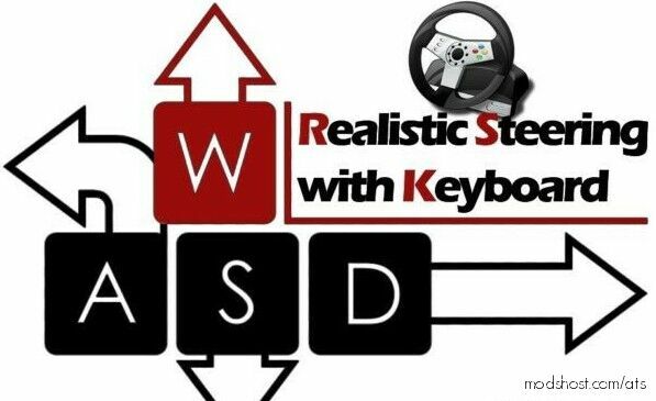 Realistic Steering With Keyboard V3.1.4 for American Truck Simulator