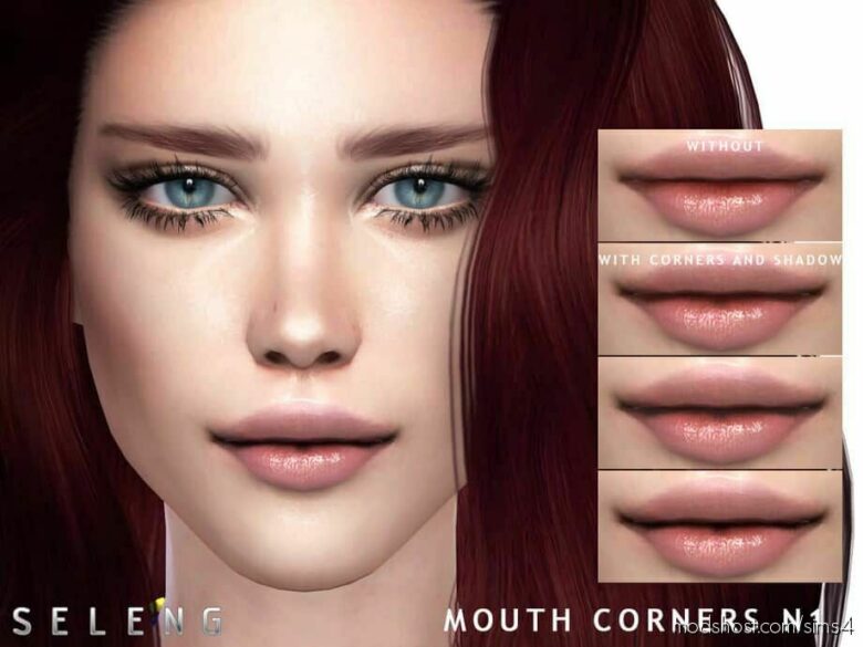 Mouth Corners N1 for The Sims 4