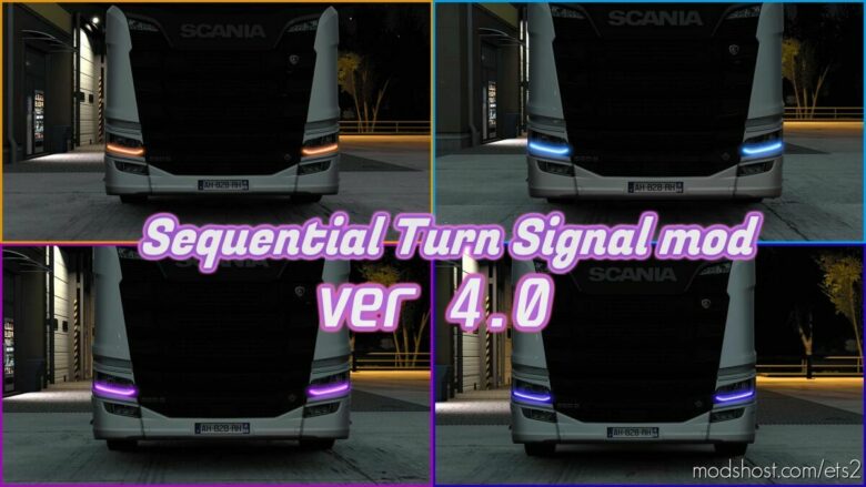 Sequential Turn Signal Mod V4.0 for Euro Truck Simulator 2