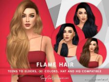 Flame Hair for The Sims 4