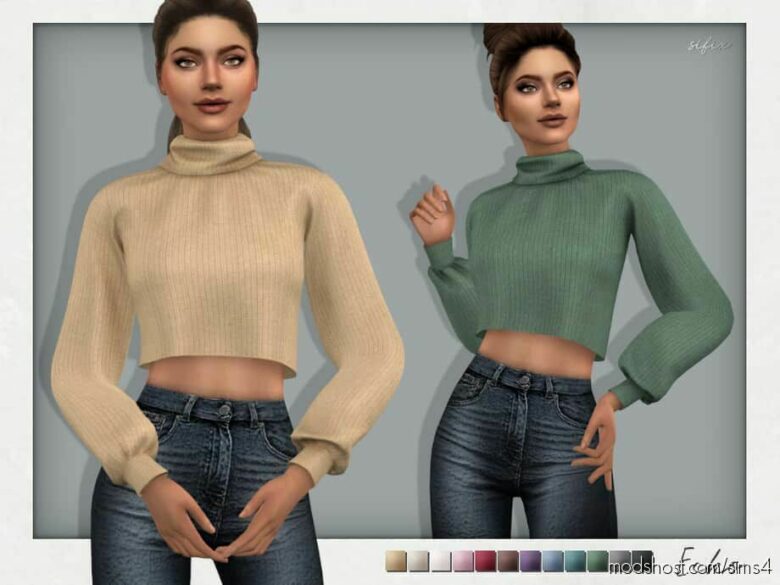 Sims 4 Clothes Mod: Echo TOP (Featured)