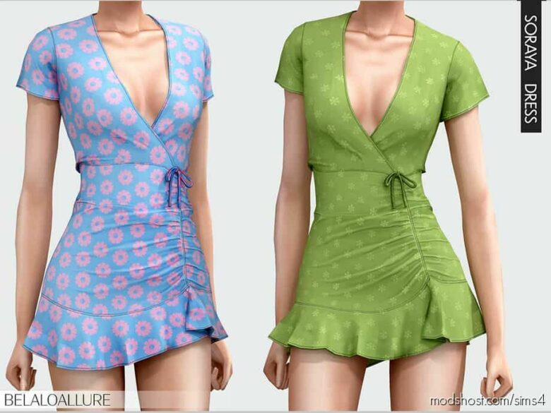 Sims 4 Clothes Mod: Soraya Dress (Featured)
