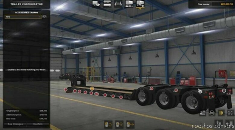 SCS Lowboy Custom Lights for American Truck Simulator