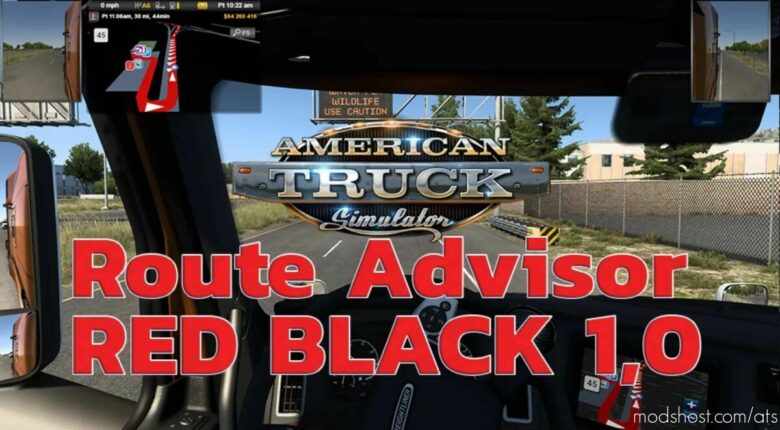 Route Advisor RED Black for American Truck Simulator