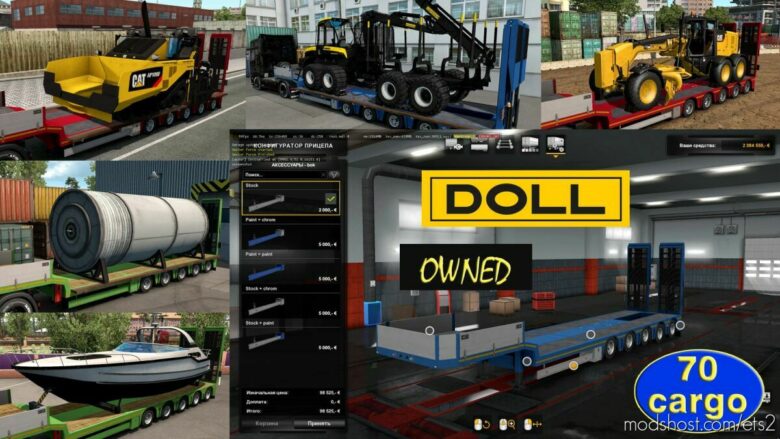 Ownable Overweight Trailer Doll Panther V1.4.8 for Euro Truck Simulator 2