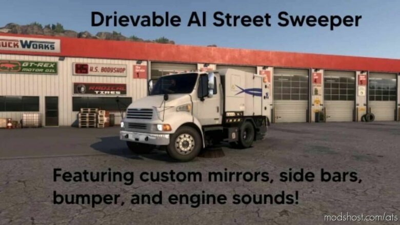Driveable Street Sweeper [1.42] for American Truck Simulator