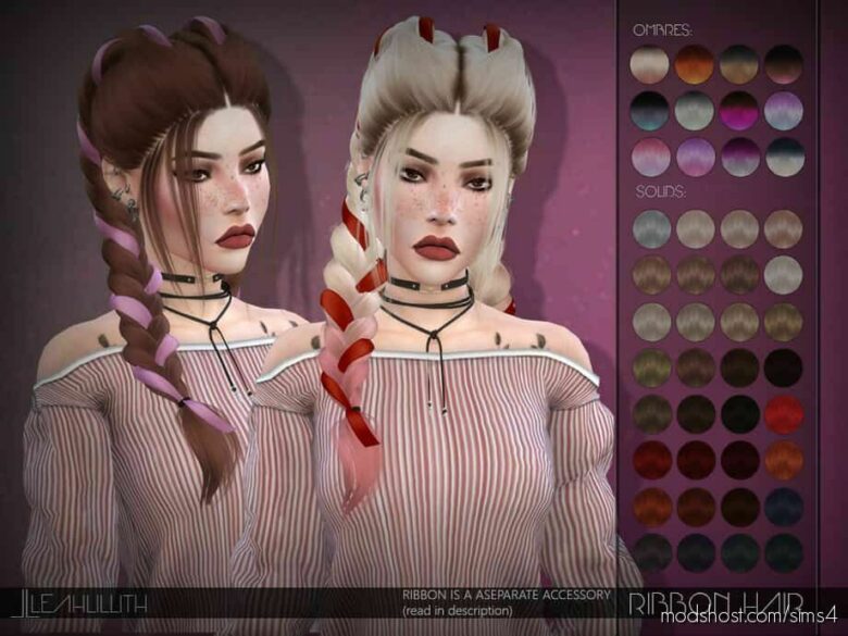 Ribbon Hair for The Sims 4