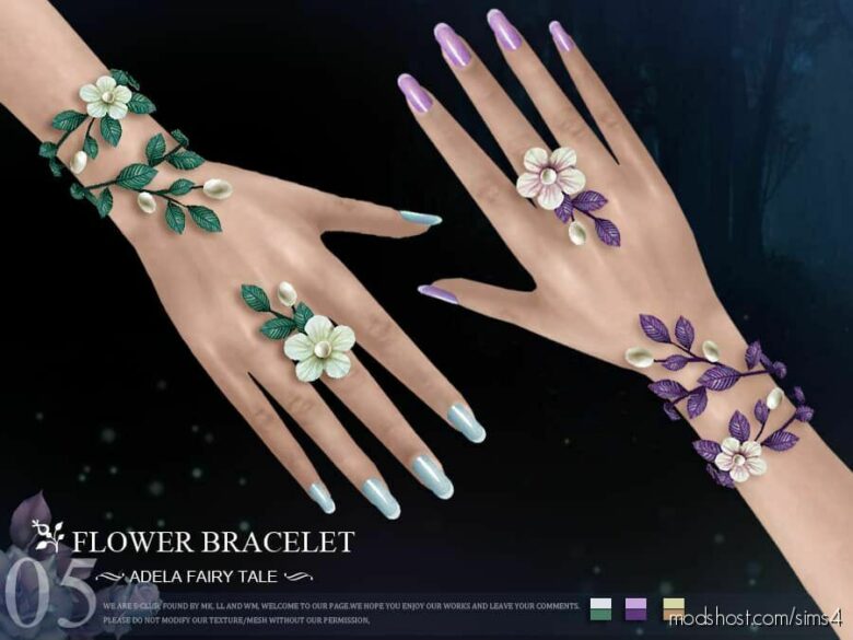 Wreath Bracelet for The Sims 4