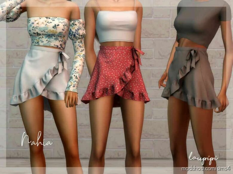 Sims 4 Female Clothes Mod: Nahia Skirt (Featured)