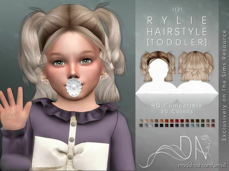Rylie Hairstyle (Toddler) for The Sims 4