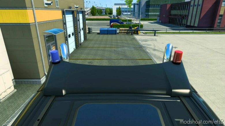 Scania S RED Blue Police Lights for Euro Truck Simulator 2