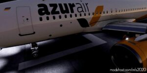 MSFS 2020 A320neo Livery Mod: A32NX Flybywire | Airbus A320Neo Azur Ukraine Ur-Utq In 8K (Image #3)