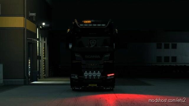 Headlight With RED And Blue Flash for Euro Truck Simulator 2