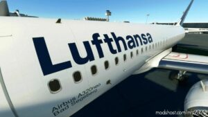 MSFS 2020 A320 Mod: Lufthansa Mesh Livery For Asobo A320 NEO (Image #2)