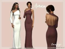 Aimara Long Dress for The Sims 4