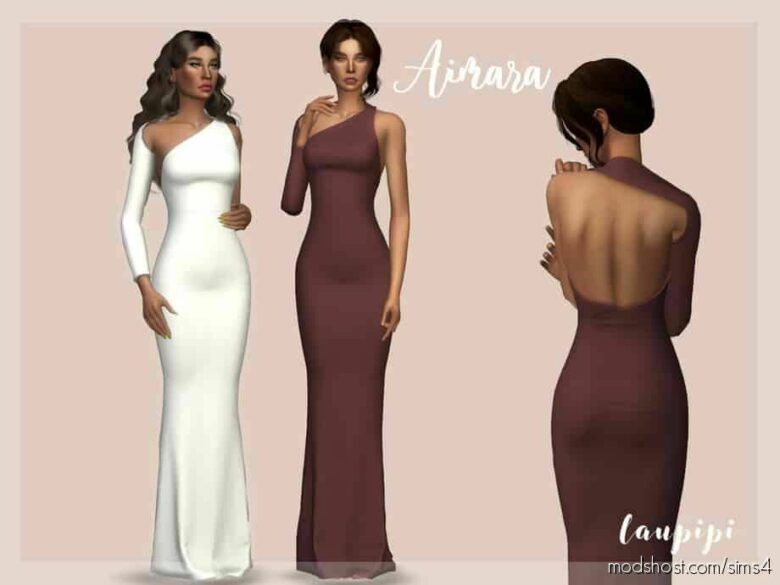 Sims 4 Female Clothes Mod: Aimara Long Dress (Featured)