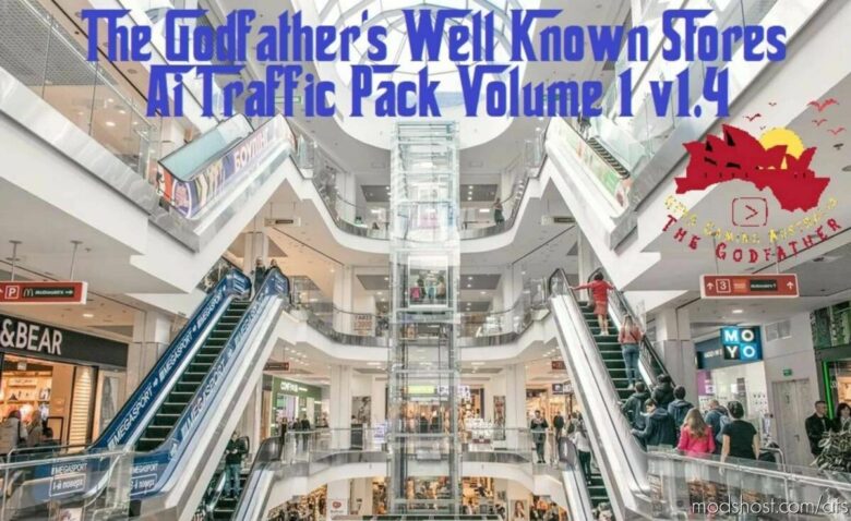 The Godfather’s Well Known Stores AI Traffic Pack Volume 1 V1.4 for American Truck Simulator