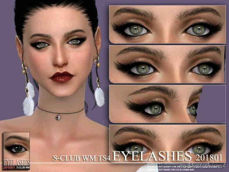 Eyeliners + Lashes Super Thick 201801 for The Sims 4