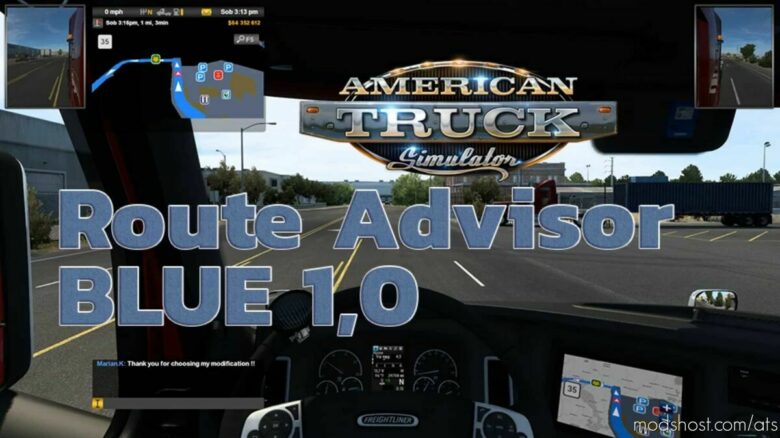Route Advisor Blue for American Truck Simulator