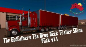 The Godfather’s TSA Drop Deck Trailer Skins Pack V1.1 for American Truck Simulator