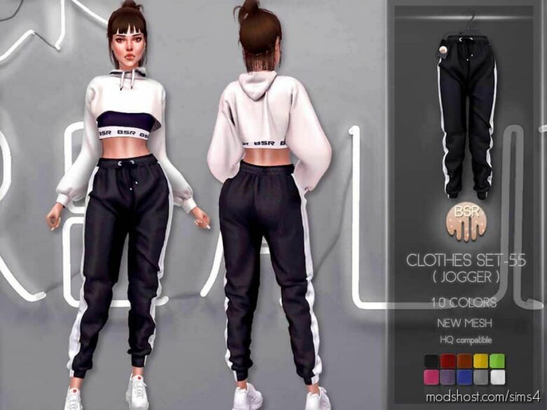 Sims 4 Elder Mod: Jogger – Clothes SET-55 (Featured)