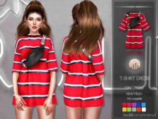 T-Shirt Dress for The Sims 4