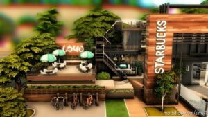 Sims 4 House Mod: Starbucks Coffee Shop – NO CC (Image #15)