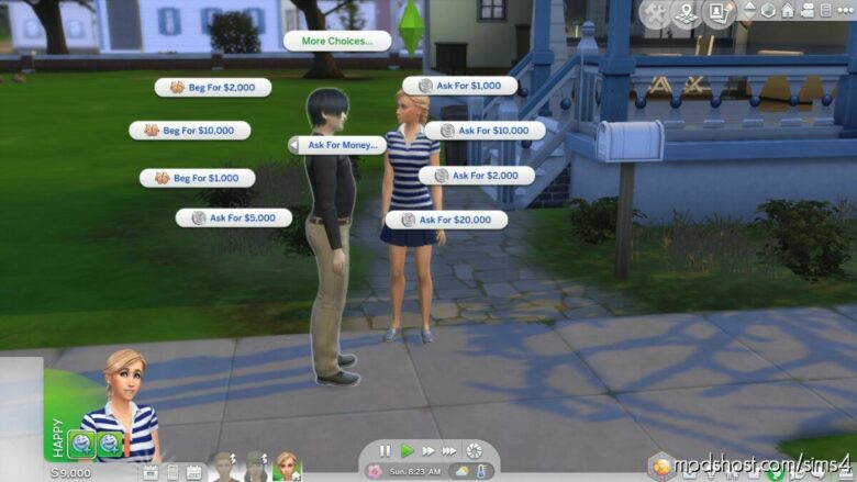 ASK For Money Mod for The Sims 4