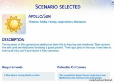 Greek GOD Challenge Scenarios: Apollo/Sun for The Sims 4